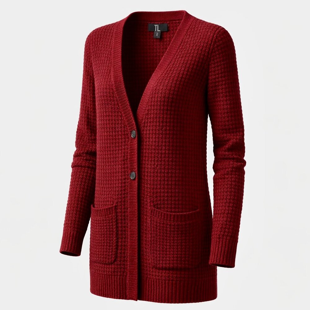 FOREVER 21. Chunky Knit V neck Cardigan Sweater ✿